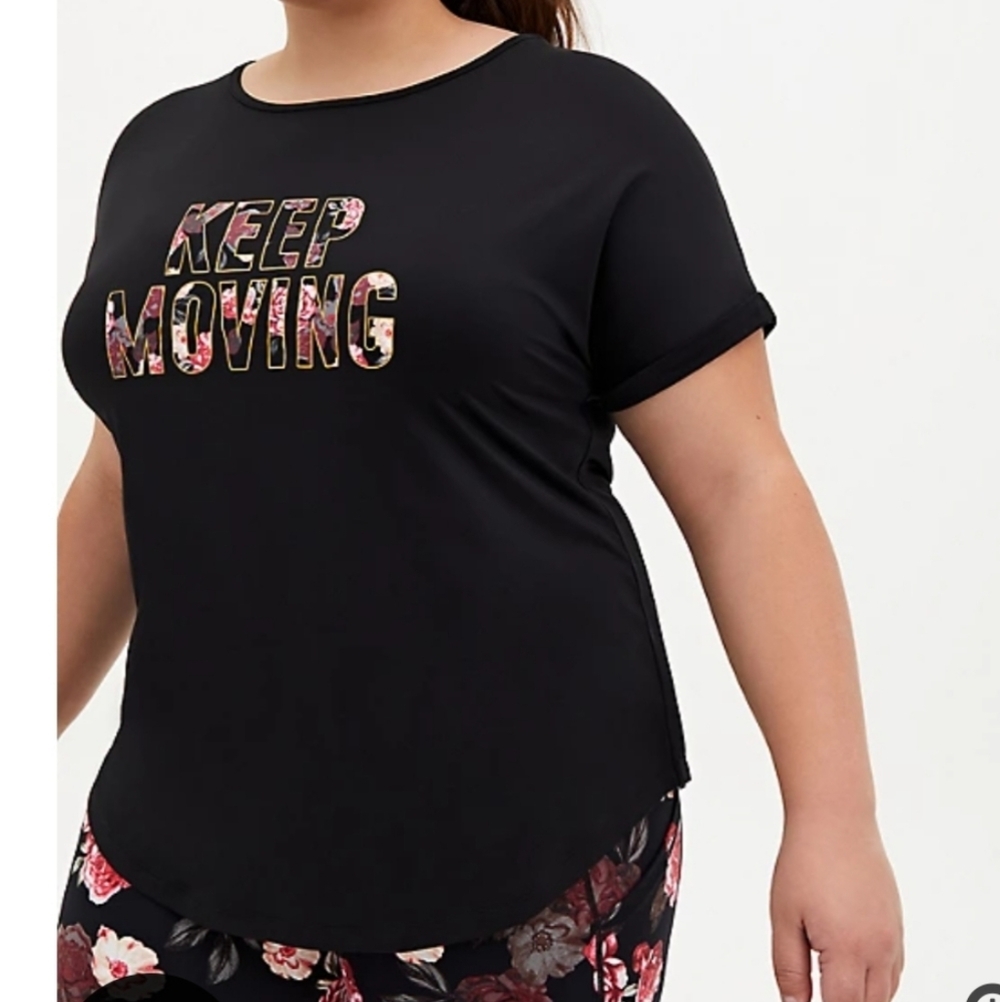 🆕KEEP MOVING BLACK WICKING ACTIVE TECH TEE